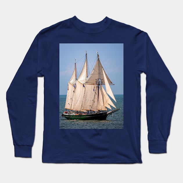 Great Lakes Schooner Denis Sullivan Long Sleeve T-Shirt by dalekincaid